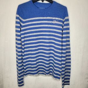 Zadig & Voltaire Distressed Hem Striped Cashmere Sweater Size Small